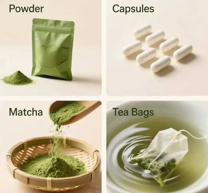 Comparing Green Tea Extract Forms Comparing Green Tea Extract Forms