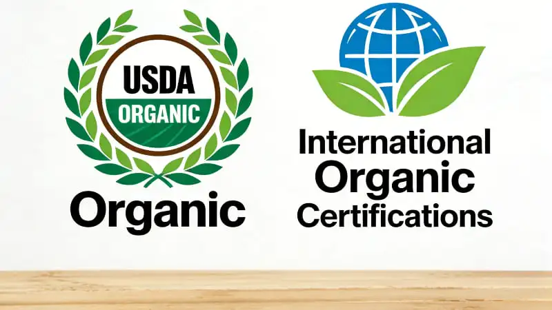 USDA Organic and International Organic Certifications USDA Organic and International Organic Certifications