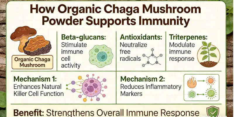 How Organic Chaga Mushroom Powder Supports Immunity How Organic Chaga Mushroom Powder Supports Immunity