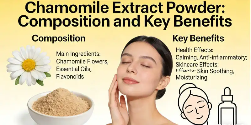 Chamomile Extract Powder-Composition and Key Benefits Chamomile Extract Powder-Composition and Key Benefits