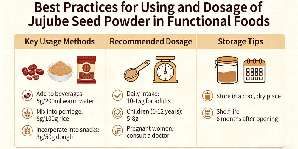 Best Practices for Using and Dosage of Jujube Seed Powder in Functional Foods Best Practices for Using and Dosage of Jujube Seed Powder in Functional Foods