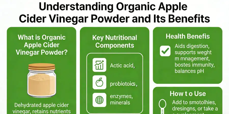 Understanding Organic Apple Cider Vinegar Powder and Its Benefits Understanding Organic Apple Cider Vinegar Powder and Its Benefits