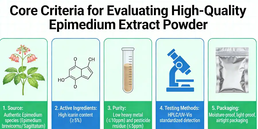 Core Criteria for Evaluating High-Quality Epimedium Extract Powder Core Criteria for Evaluating High-Quality Epimedium Extract Powder