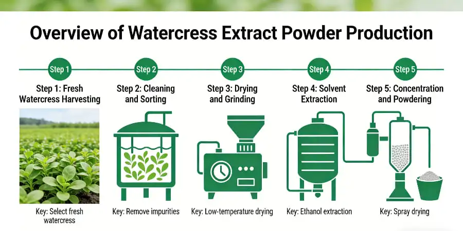 Overview of Watercress Extract Powder Production Overview of Watercress Extract Powder Production