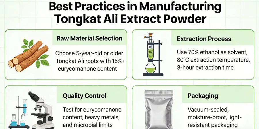 Best Practices in Manufacturing Tongkat Ali Extract Powder Best Practices in Manufacturing Tongkat Ali Extract Powder