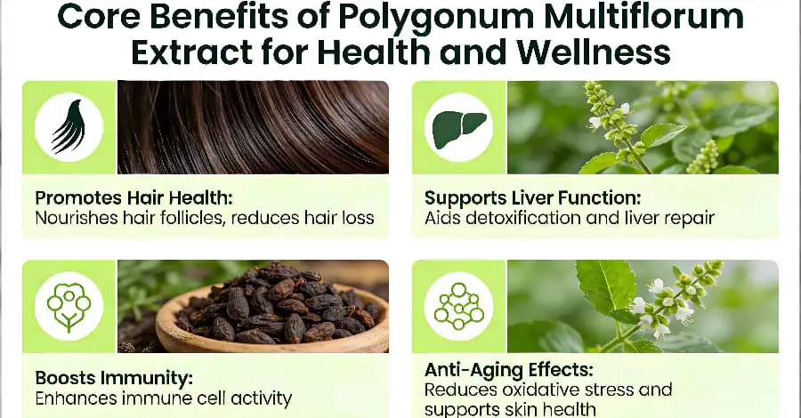 Core Benefits of Polygonum Multiflorum Extract for Health and Wellness Core Benefits of Polygonum Multiflorum Extract for Health and Wellness