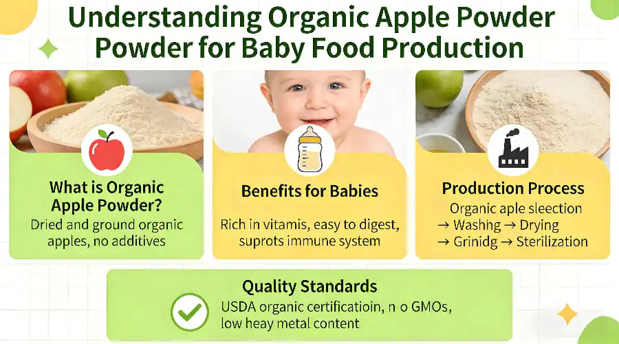 Understanding Organic Apple Powder for Baby Food Production Understanding Organic Apple Powder for Baby Food Production