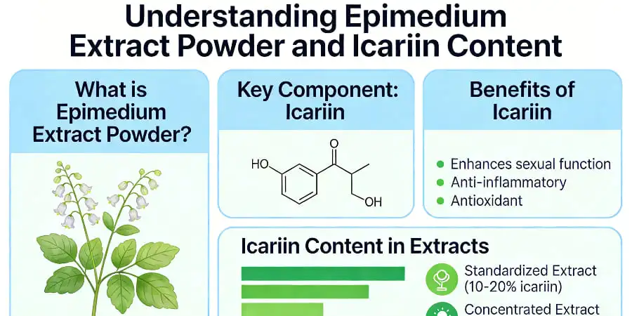 Understanding Epimedium Extract Powder and Icariin Content Understanding Epimedium Extract Powder and Icariin Content