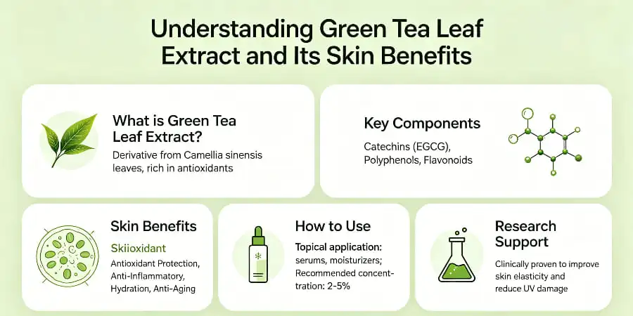 Understanding Green Tea Leaf Extract and Its Skin Benefits Understanding Green Tea Leaf Extract and Its Skin Benefits