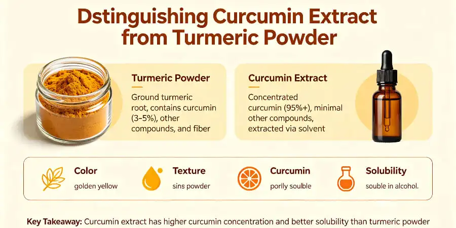 Distinguishing Curcumin Extract from Turmeric Powder Distinguishing Curcumin Extract from Turmeric Powder