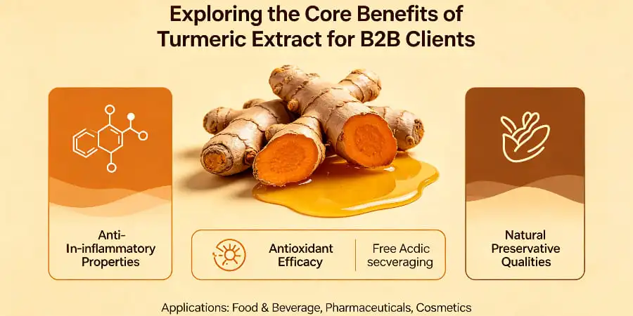Exploring the Core Benefits of Turmeric Extract for B2B Clients Exploring the Core Benefits of Turmeric Extract for B2B Clients