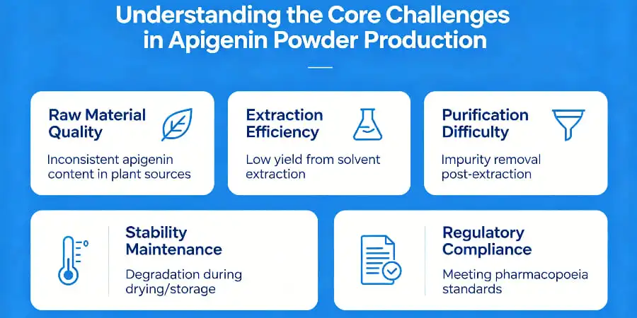 Understanding the Core Challenges in Apigenin Powder Production Understanding the Core Challenges in Apigenin Powder Production