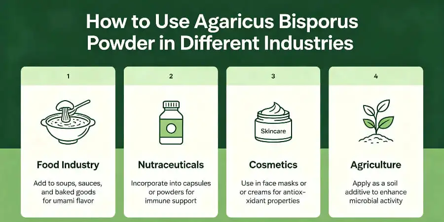 How to Use Agaricus Bisporus Powder in Different Industries How to Use Agaricus Bisporus Powder in Different Industries