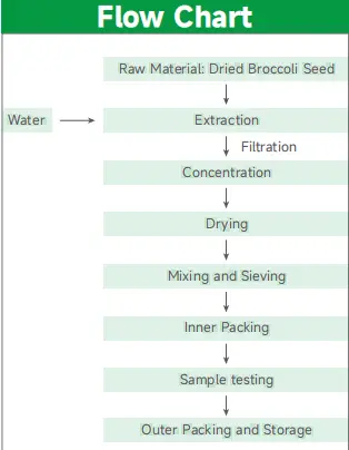 broccoil seed extract flow chart broccoil seed extract flow chart
