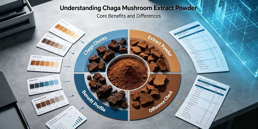 Understanding Chaga Mushroom Extract Powder-Core Benefits and Differences Understanding Chaga Mushroom Extract Powder-Core Benefits and Differences